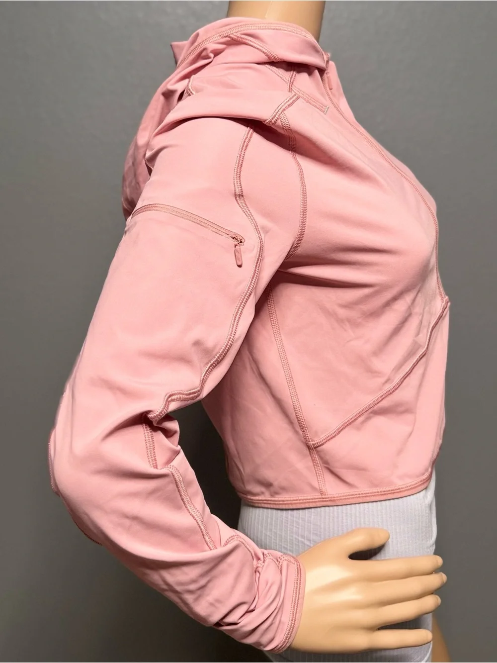 Lululemon Break a Trail 1/2 Zip Athletic Hoodie Long Sleeve Size 8 in Pink